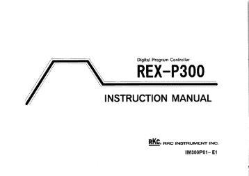 REX-P300 Instruction Manual - rkc instrument inc.