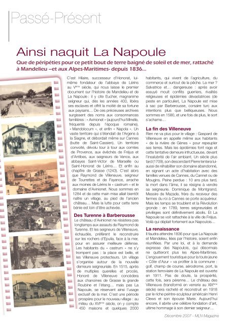 MLN decembre 07.indd - Mandelieu La Napoule