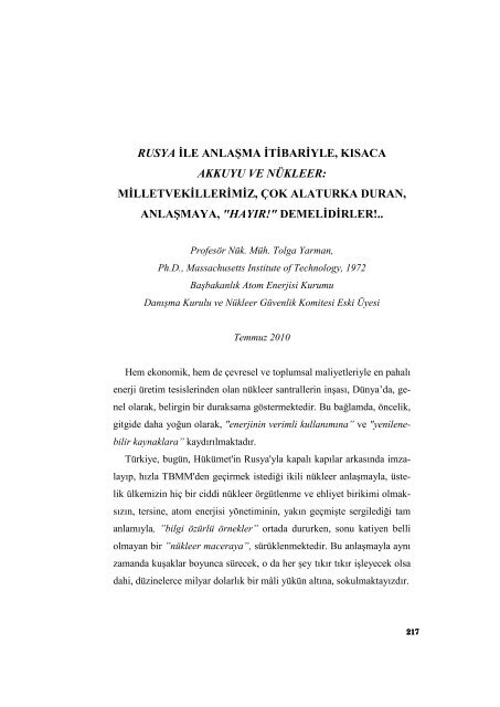 Geçmişte ve Bugün Nükleer Enerji Tartışması - Çevre Mühendisleri ...