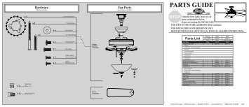 PARTS GUIDE - Hunter Fan