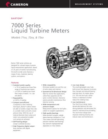 Download Barton 7000 Liquid Turbine Meters ... - Proflow Systems