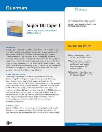 Quantum Super DLTtape I Datasheet - Mitra Computa Asia