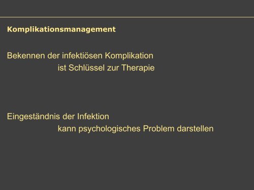 Dr. Matthias Buehler, postoperative Infektion - Septische Chirurgie