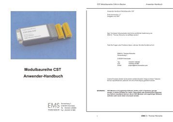 Handbuch - EMS Dr. Thomas WÃ¼nsche