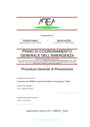 PIANO DI COORDINAMENTO GENERALE ... - AREA Science Park