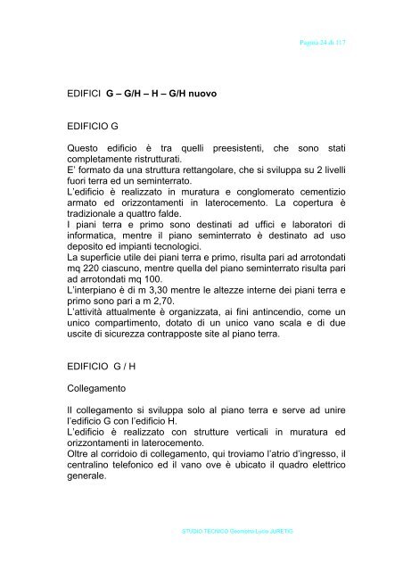 PIANO DI COORDINAMENTO GENERALE ... - AREA Science Park