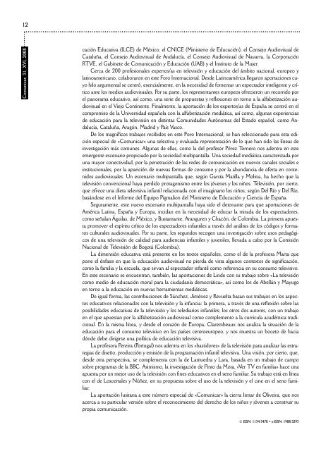 Comunicar 31 - Revista Comunicar