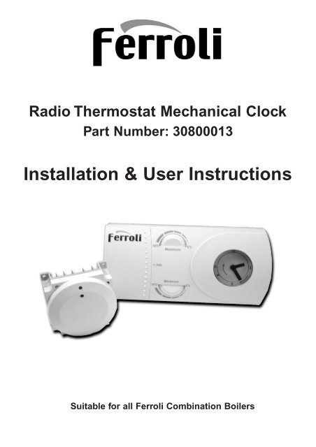 Radio Thermostat Mechanical Clock Ferroli