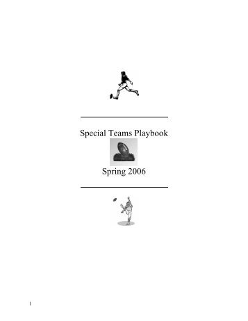 Special Teams Playbook Spring 2006 - Fast and Furious Football