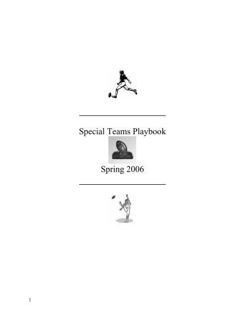 Special Teams Playbook Spring 2006 - Fast and Furious Football