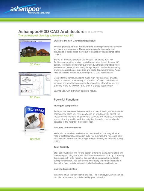 AshampooÂ® 3D CAD Architecture