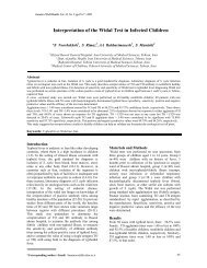 Interpretation of the Widal Test in Infected Children - Iranian Journal ...