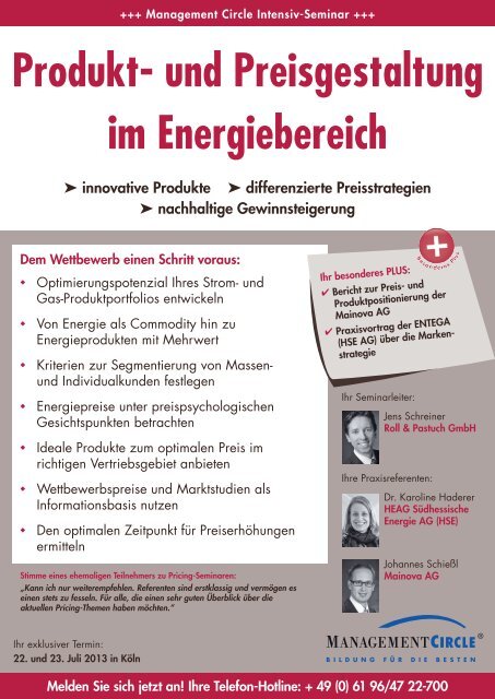 Seminarprogramm - Prof. Roll & Pastuch