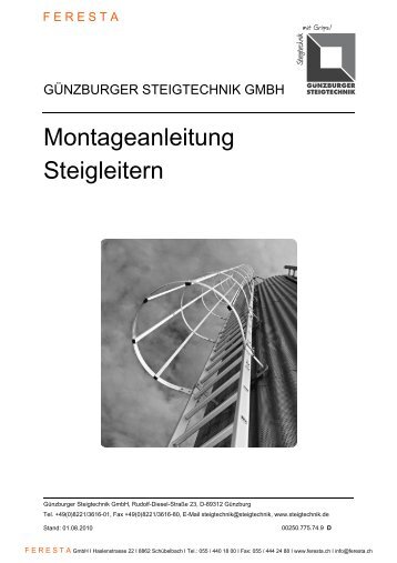 Montageanleitung fÃ¼r Steigleitern - FERESTA GmbH