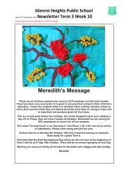 Meredith's Message - Glenroi Heights Public School