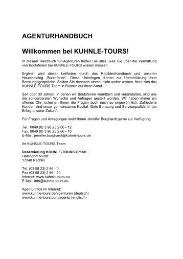 AGENTURHANDBUCH Willkommen bei KUHNLE-TOURS!