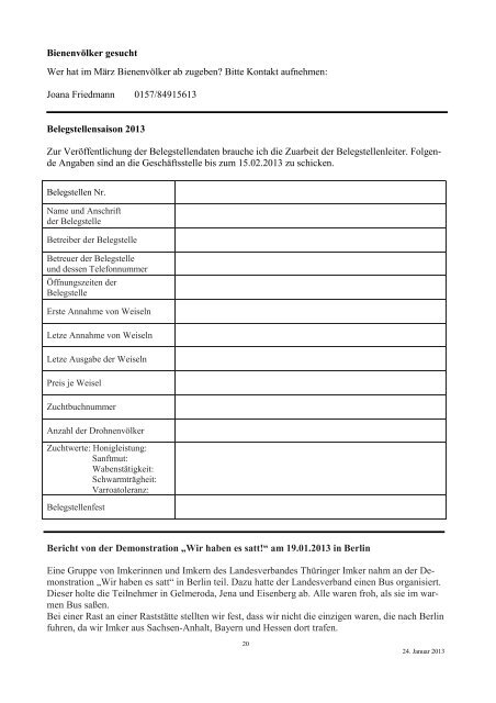 Der ThÃ¼ringer Imker : Informationsblatt des Landesverbandes ...