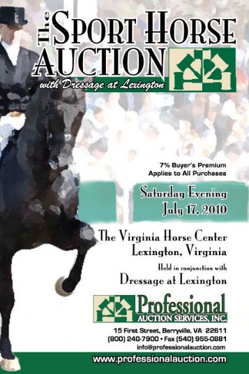 Download the Sale Catalog - Professional Auction Services, Inc.