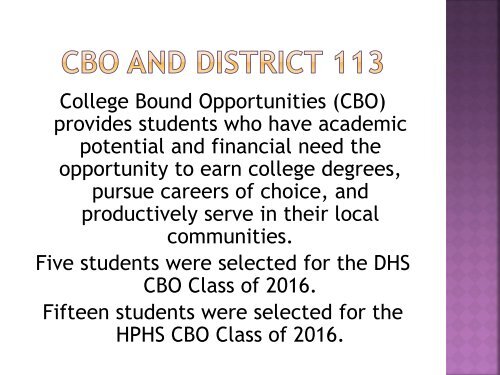 2010-2011 Accomplishments - Township High School District 113