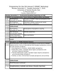 Schedule (pdf) - University of Toronto