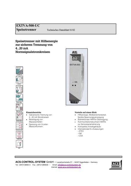 EXTVA-500-UC Speisetrenner - ACS-CONTROL-SYSTEM GmbH