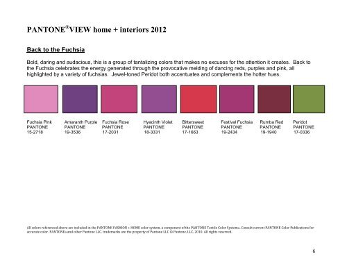 Pantone View Home Interiors 2012