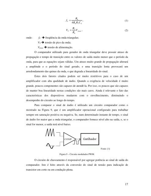 implementaÃƒÂ§ÃƒÂ£o de um amplificador classe d microprocessado