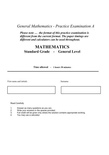 General Mathematics - Practice Paper A.pdf