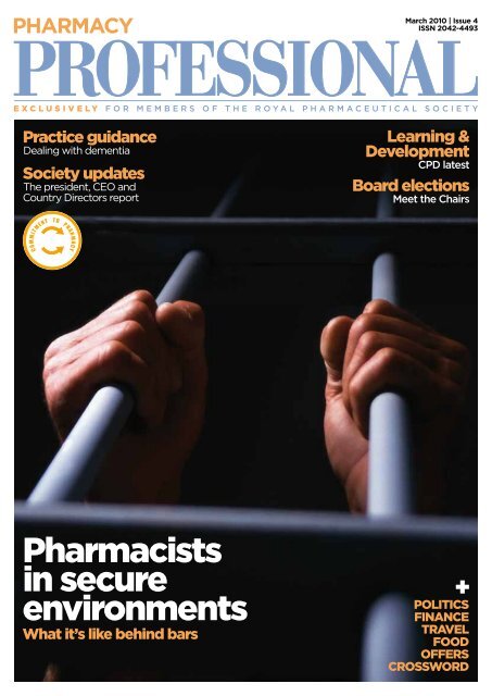 pharmacists in secure environments - Royal Pharmaceutical Society