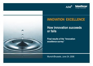 Innovation excellence - Roland Berger