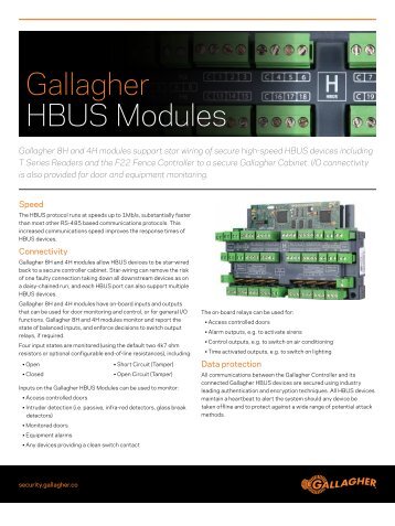 Gallagher HBUS Modules - Gallagher Security