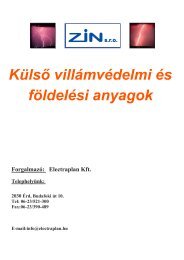 VillÃ¡mvÃ©delmi Ã©s fÃ¶ldelÅ anyagok - Electraplan TermelÅ Kft.