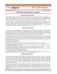 IPO Sales Memo - SMS Pharmaceuticals Limited - Finapolis