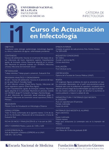 Curso de ActualizaciÃ³n en InfectologÃ­a - FundaciÃ³n Sanatorio Guemes