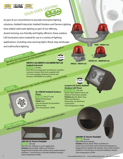 LED - Solid State Lighting Brochure - Hubbell Industrial Lighting