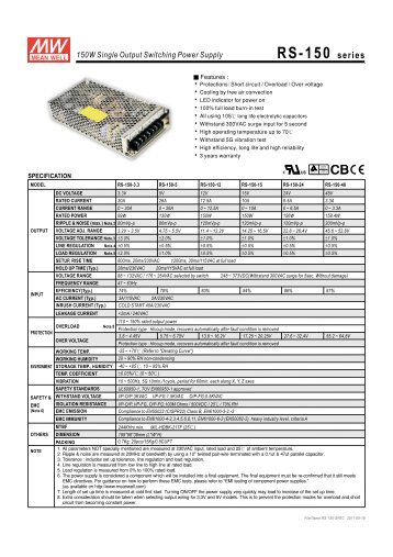 RS-150 series - Meanwell