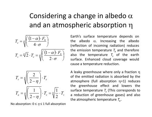 Greenhouse Effect and Atmospheric Chemistry