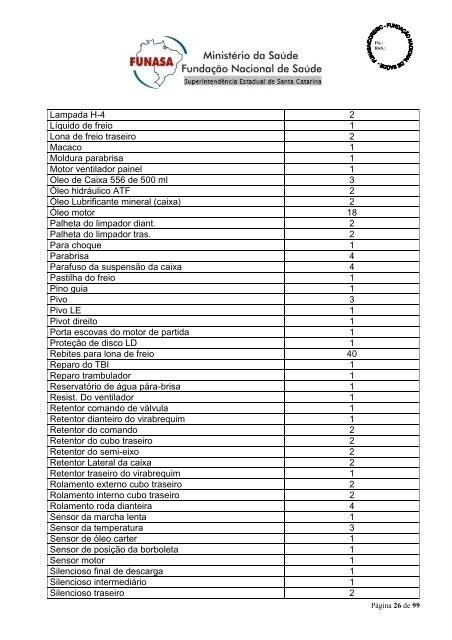 PROCESSO NÃ‚Âº - FundaÃƒÂ§ÃƒÂ£o Nacional de SaÃƒÂºde - Funasa