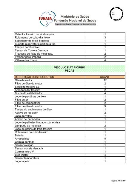 PROCESSO NÃ‚Âº - FundaÃƒÂ§ÃƒÂ£o Nacional de SaÃƒÂºde - Funasa