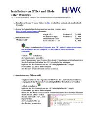 Installation von GTK+ und Glade unter Windows