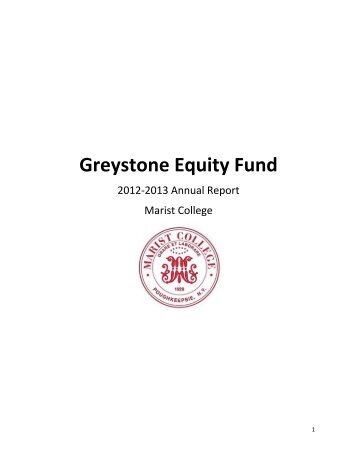 Greystone Equity Fund - Marist College