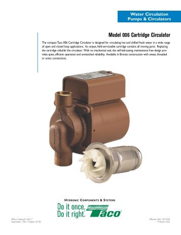 Model 006 Cartridge Circulator - PEX Universe