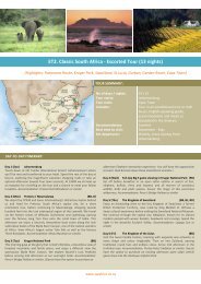 ET2. Classic South Africa - Escorted Tour (13 nights) - SW Africa