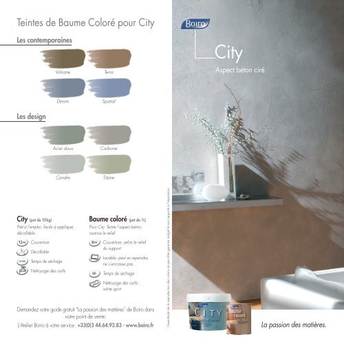 Teintes de Baume ColorÃ© pour City - Peinture Discount