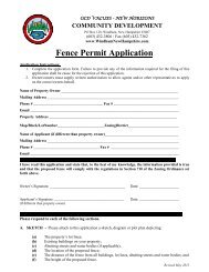 Fence Permit Application - Town of Windham
