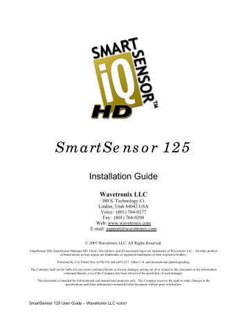 Wavetronix SmartSensor HD Installation Guide - Signal Control ...