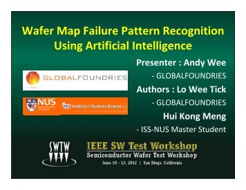 Wafer Map Failure Pattern Recognition Using Artificial Intelligence