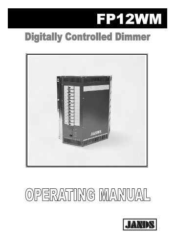 FP Dimmer Wall Mount Operating Manual - Jands