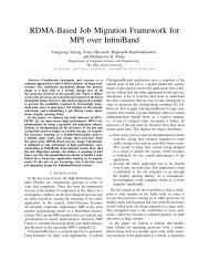 RDMA-Based Job Migration Framework for MPI over InfiniBand