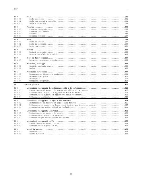 Prezzi informativi opere edili 2007 - Rete Civica dell'Alto Adige